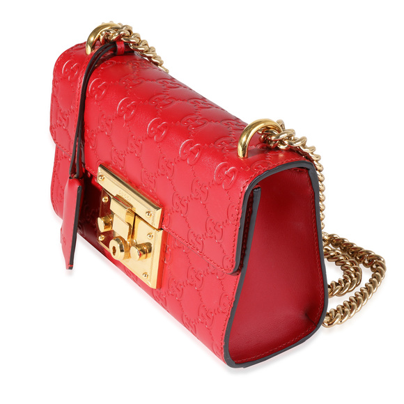 Gucci Hibiscus Guccissima Leather Small Padlock Shoulder Bag - Picture 4 of 7